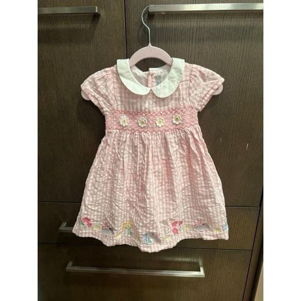 jojo maman‎ Bebe spring pink Easter dress 12-18 months new